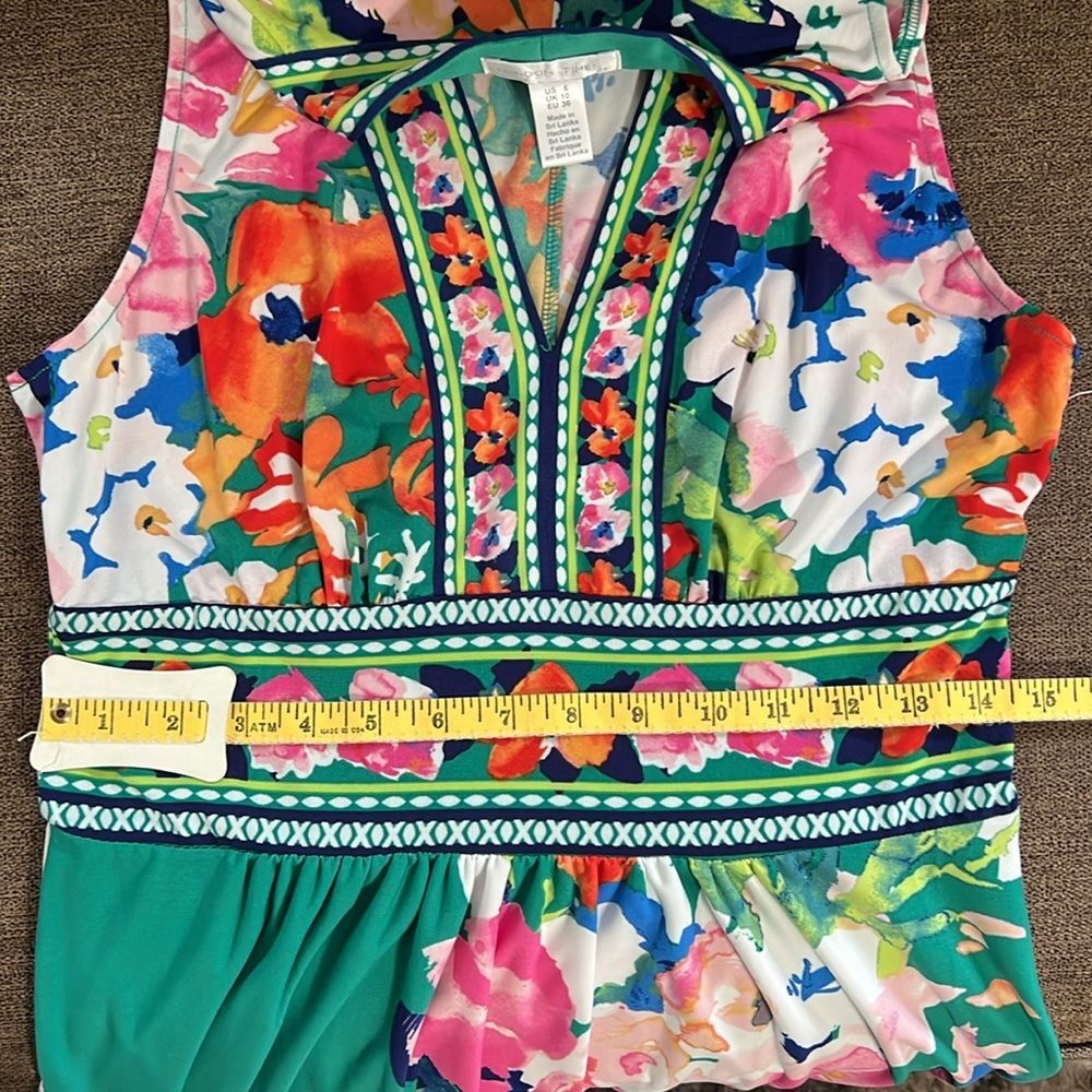 New London Times V-Neck Sleeveless Floral Maxi Dress Women’s Size 6 - Picture 12 of 14